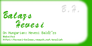 balazs hevesi business card